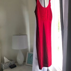 Red velvet cocktail dress